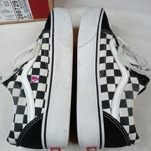 VANS Old Skool Black Checkerboard - Mens Size 6.5/ - Picture 7 of 9